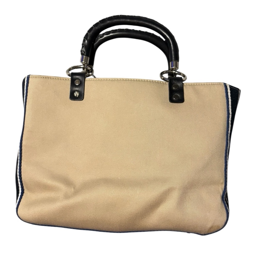 ANTONIO MELANI Tan and Black Satchel